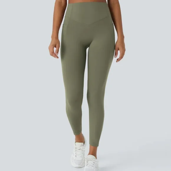 NWOT HALARA Grassy Green Gray High-Waisted Butt Lifting Leggings - Picture 2 of 4